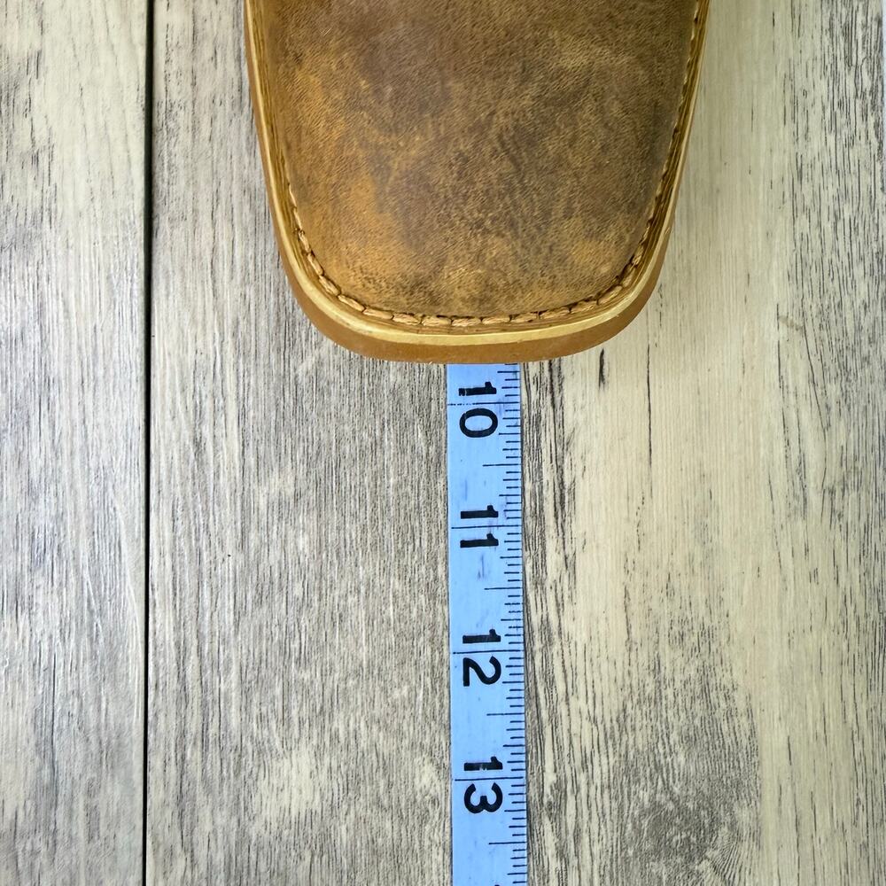 Durango Youth - Size 3M - Brown / White / Pink Square Toe Cowboy Boots DBT0242C - Picture 10 of 12